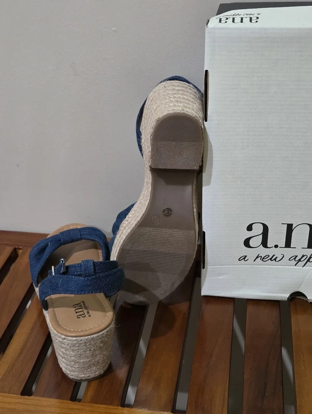 a.n.a Blue Dukes Denim Bow Knotted Espadrille 3